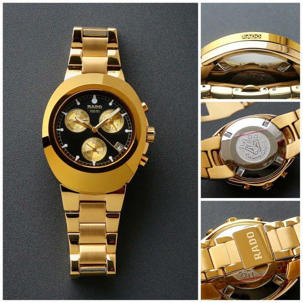 WG Rado Black & Gold Luxury Analog Watch