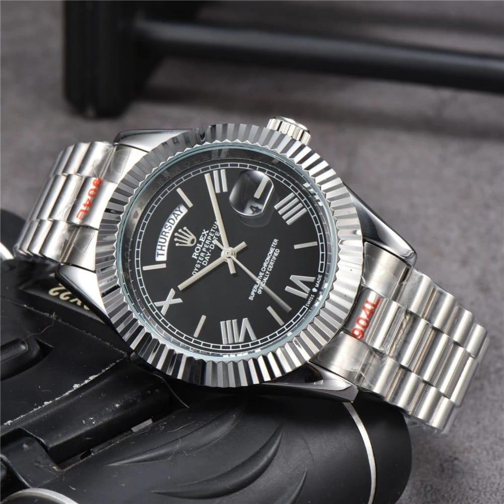 WG RLX Day-Date Watch silver black