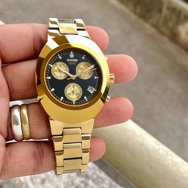 WG Rado Black & Gold Luxury Analog Watch