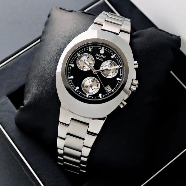 WG Rado Luxury Analog Watch Black Silver