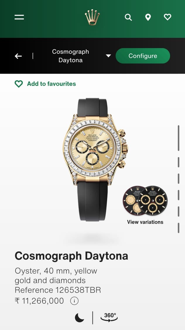 WG RLX Watch Oyster Perpetual Daytona Chosmograph