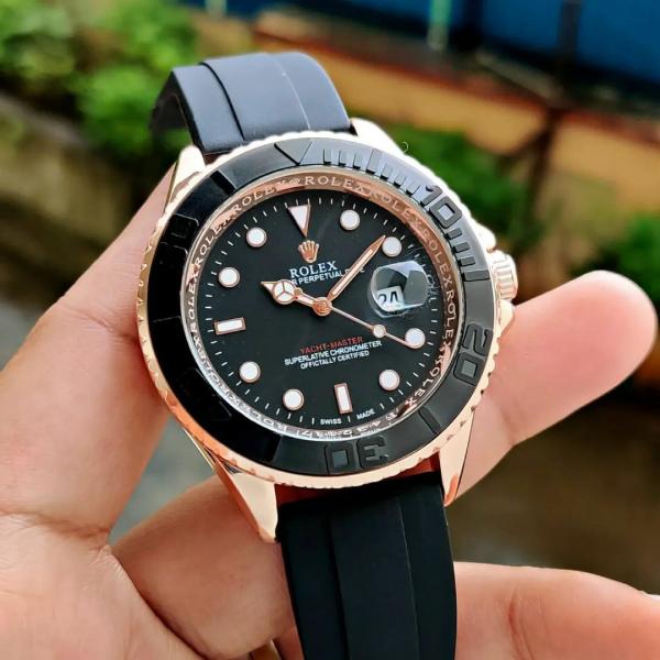 WG  RLX Oyster Perpetual Date – Black & Rose Gold Marine Sport Edition