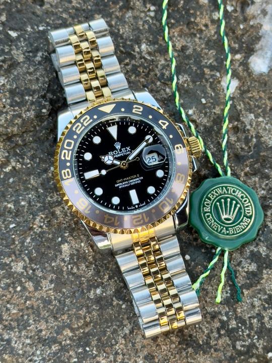 WG RLX Submariner – Custom “Pepsi” Gold & Black Bezel Edition