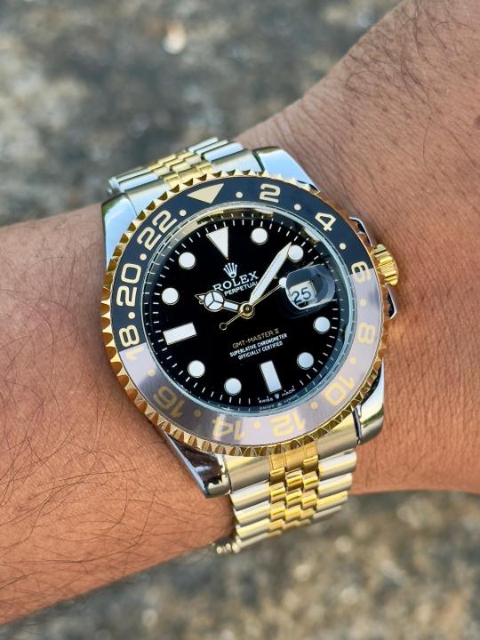 WG RLX Submariner – Custom “Pepsi” Gold & Black Bezel Edition