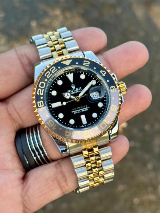 WG RLX Submariner – Custom “Pepsi” Gold & Black Bezel Edition