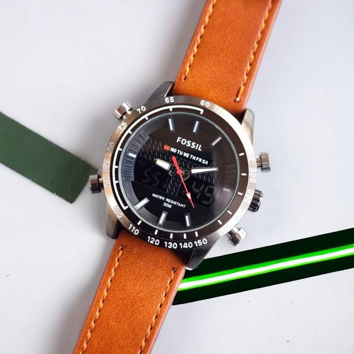 WG Fosil commuter Lether premium watch