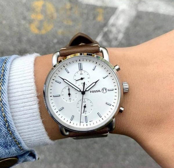 WG Fossiil Minimalist Chronograph Leather Watch