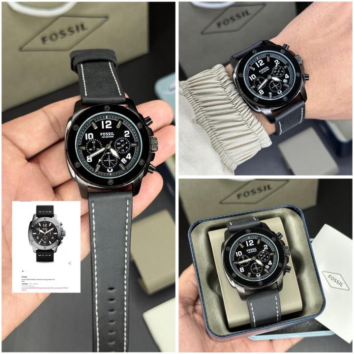 WG Fosil commuter leather premium watch