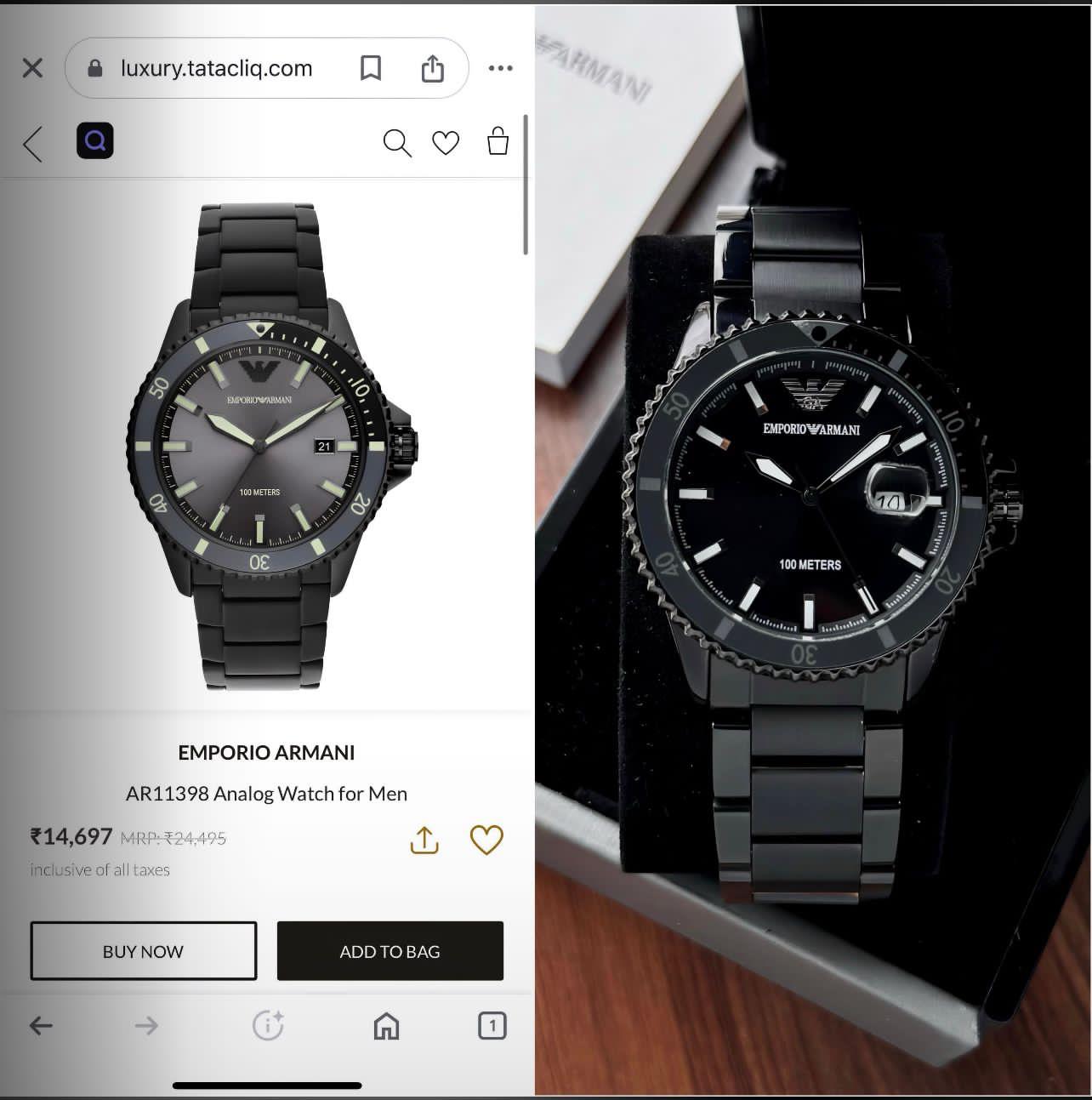 WG Emporiio Armanii premium chain watch