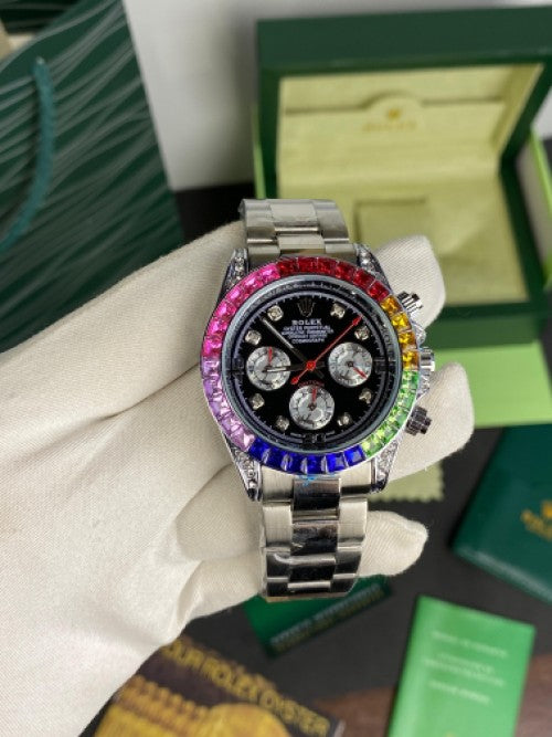 WG RLX rainbow edition premium quality watch