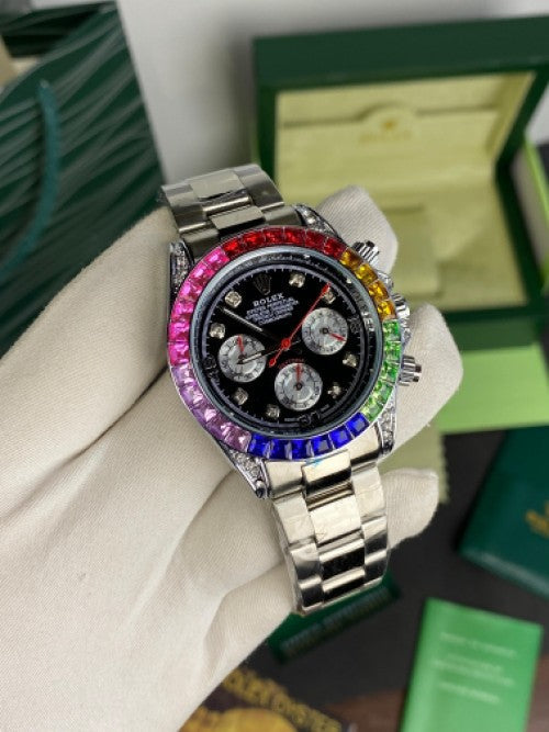 WG RLX rainbow edition premium quality watch