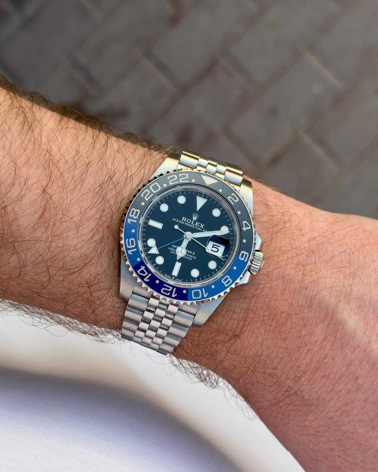WG RLX GMT 2 Watch silver black blue
