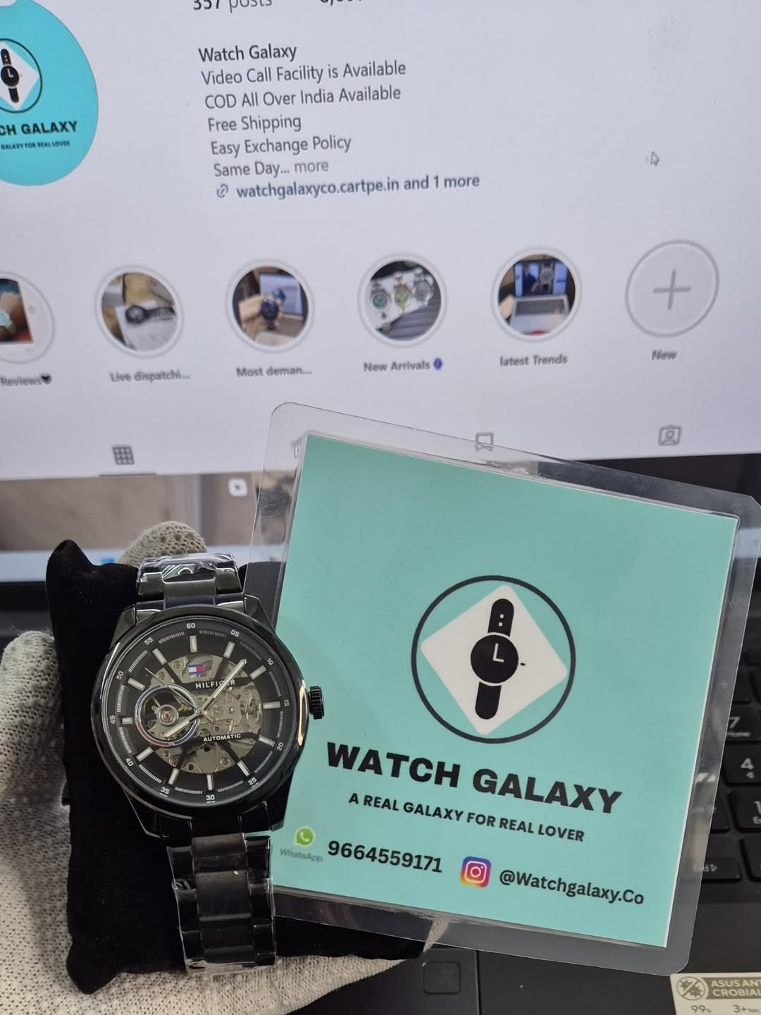 WG Tommy Hilfige_r Black Automatic Watch