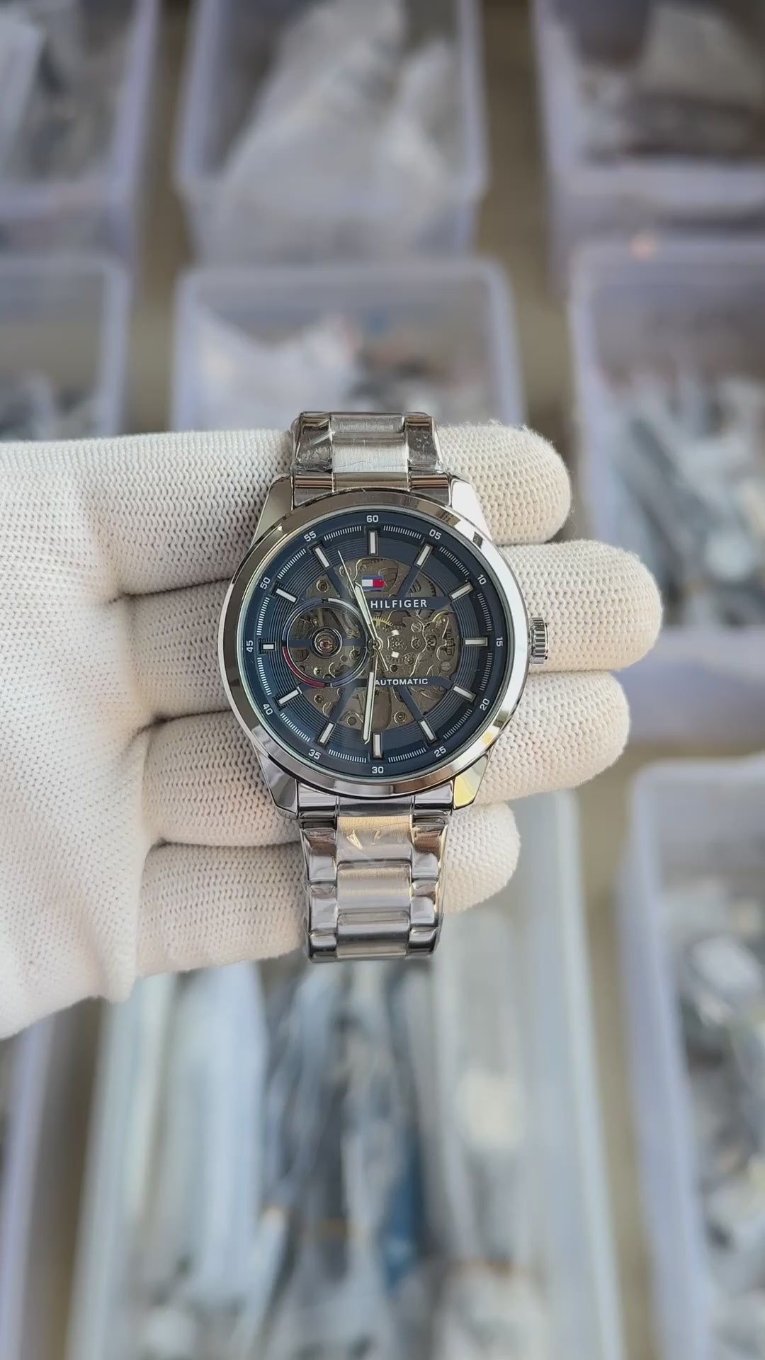 WG Tommy Hilfige_r silver blue Automatic Watch