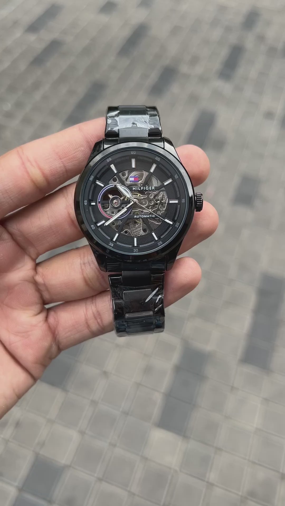 WG Tommy Hilfige_r Black Automatic Watch