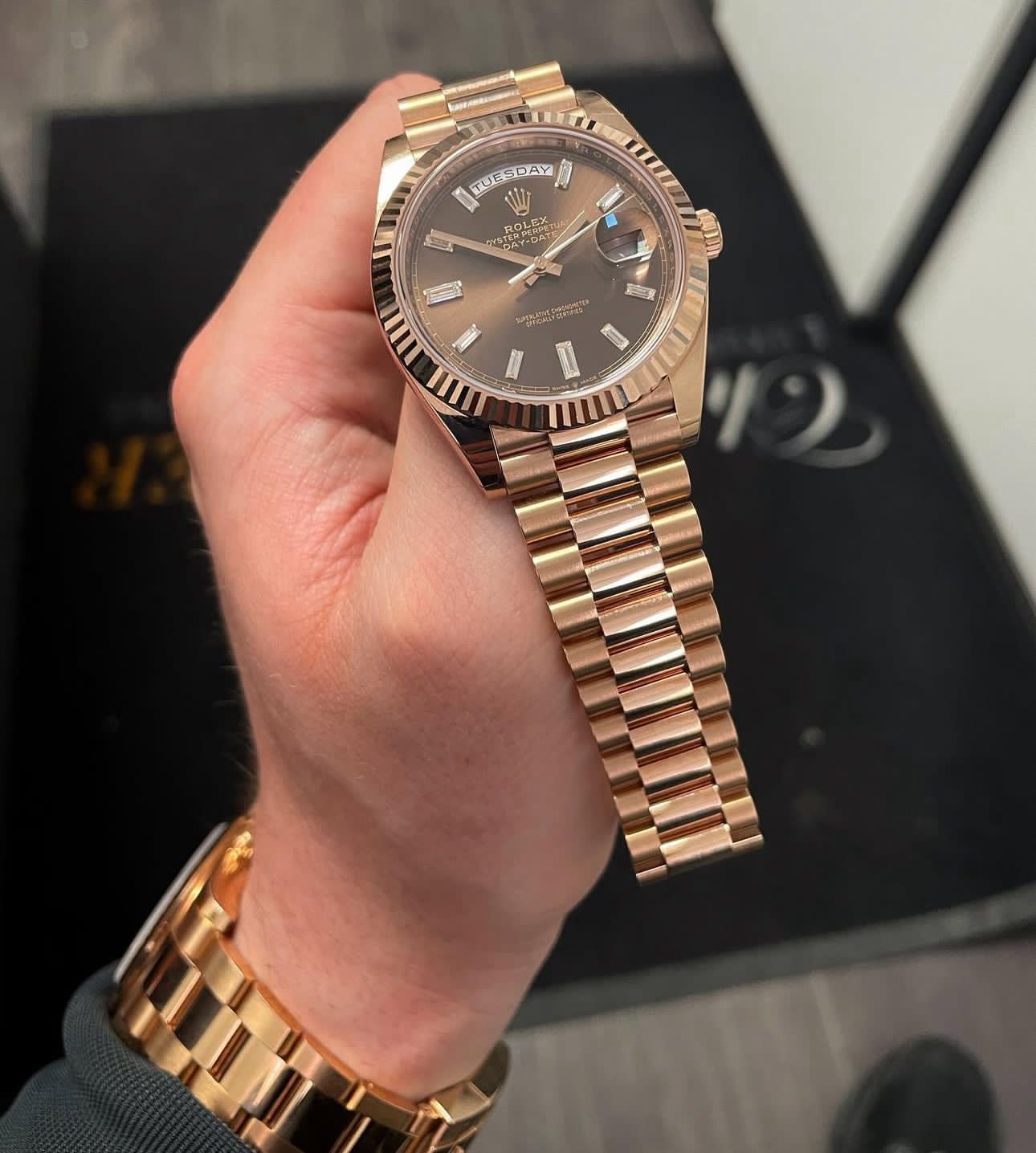 WG RLX Day-Date premium quality 7A Watch chocolate dial