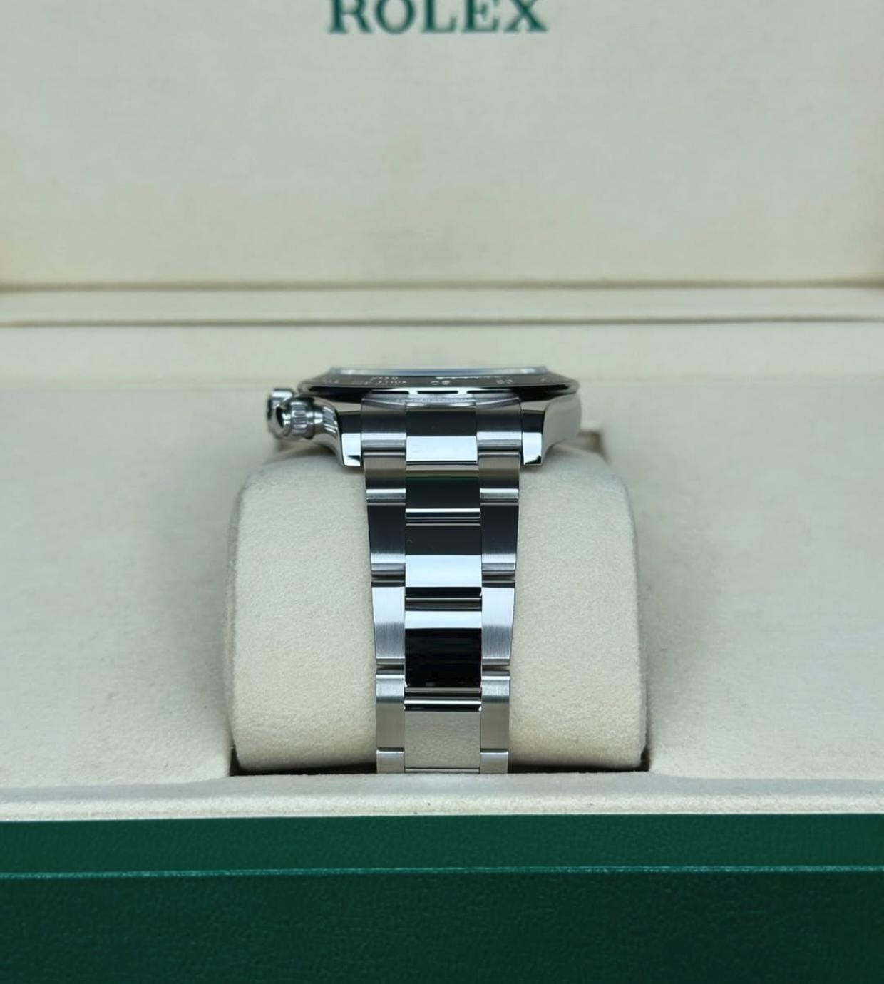 WG RLX Daytona Green Dial Premium Chronograph (Silver Finish)