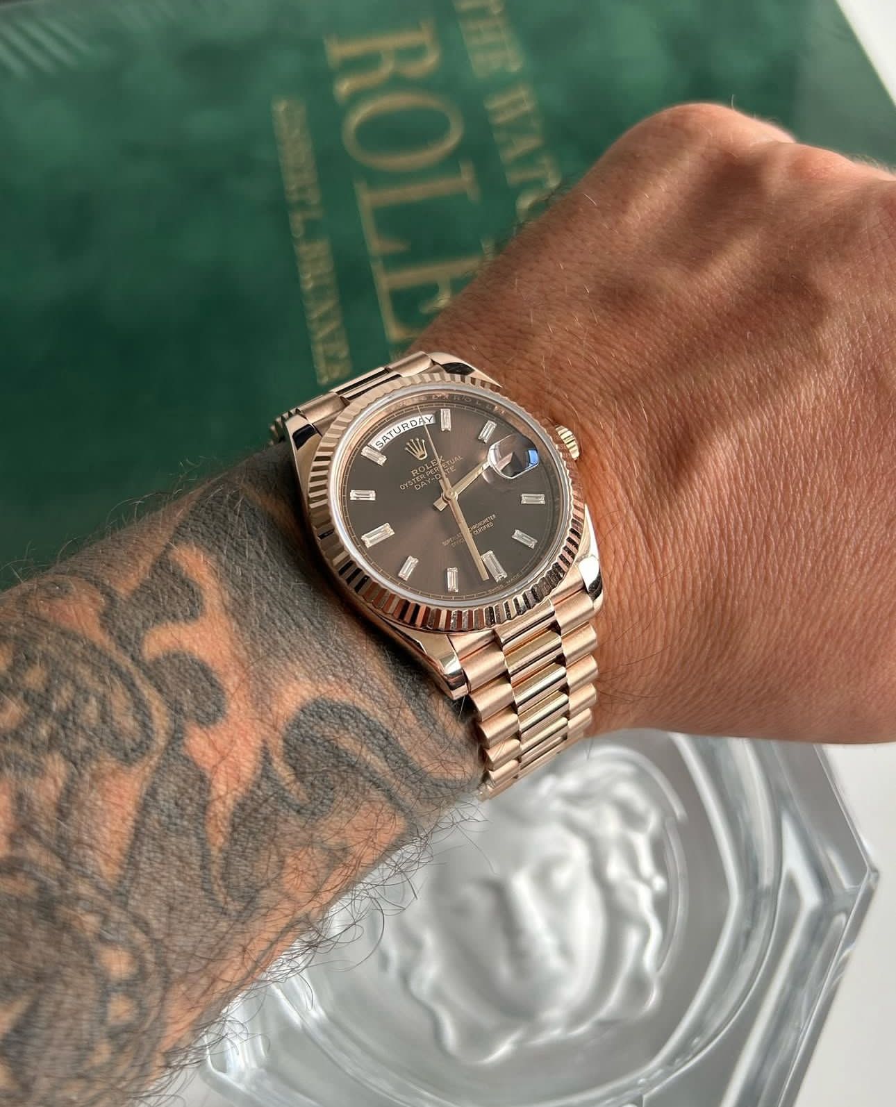 WG RLX Day-Date premium quality 7A Watch chocolate dial